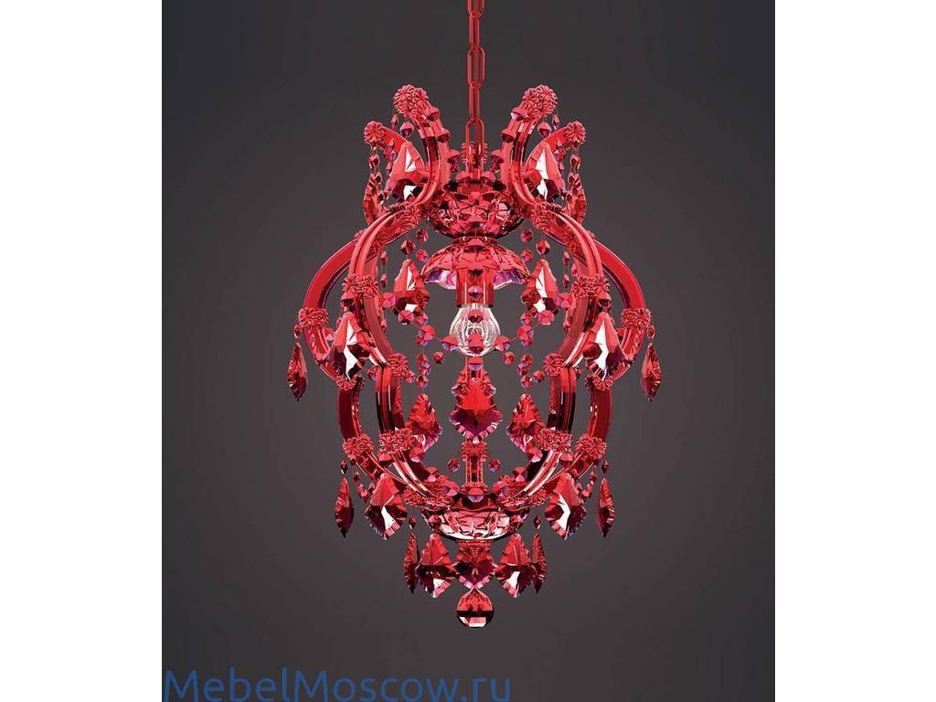 люстра подвесная Masiero Atelier 1×E27×60 W  [VE 954/1 CG] красный, стекло