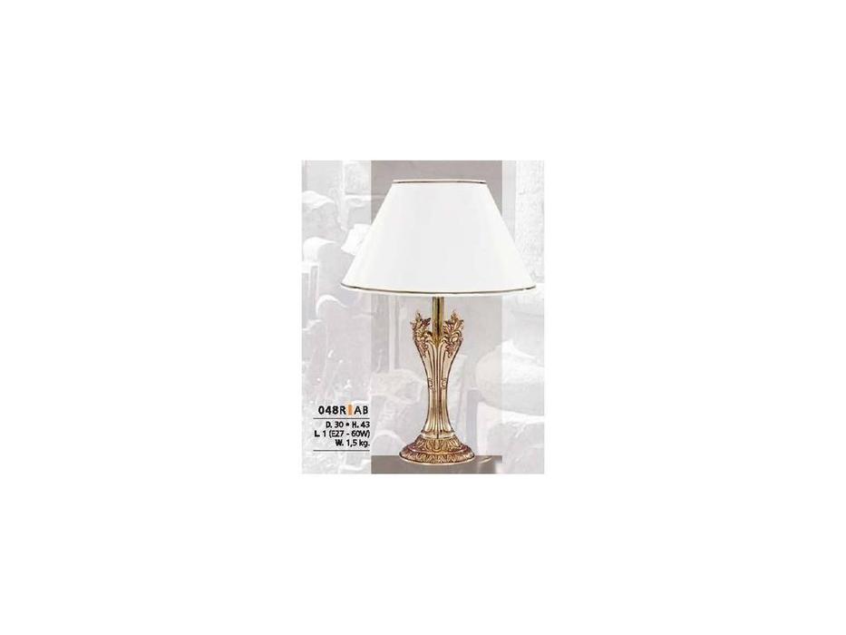 лампа настольная Riperlamp Roma WHITE SHADE  [048R] золото