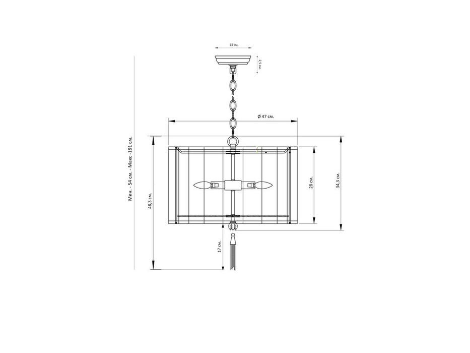 люстра потолочная Hermitage Тампа   [JJ10510-3DA] кремовый