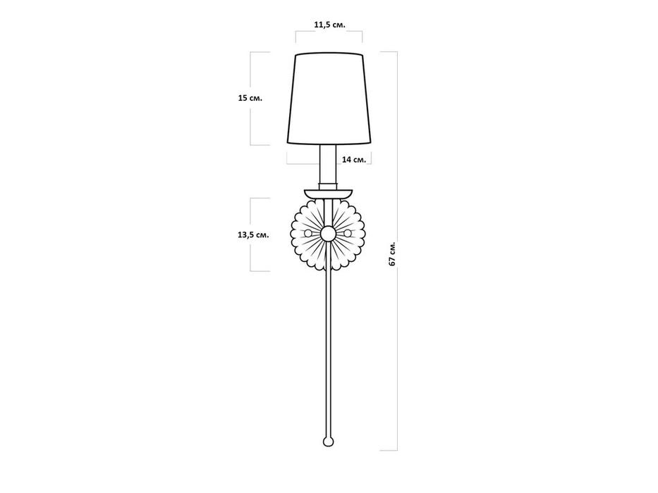 бра Hermitage Грант   [JJ10661-1W] золото