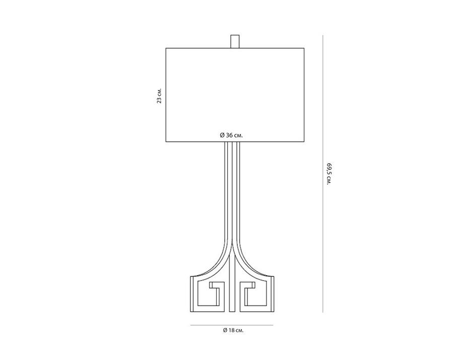лампа настольная Hermitage Джейми   [JJ10518-1TB] серебро