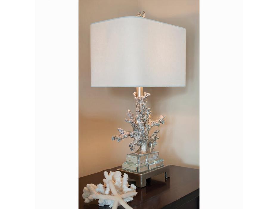 лампа настольная Hermitage Гамильтон   [JJ-10799-1TC] белый, золото