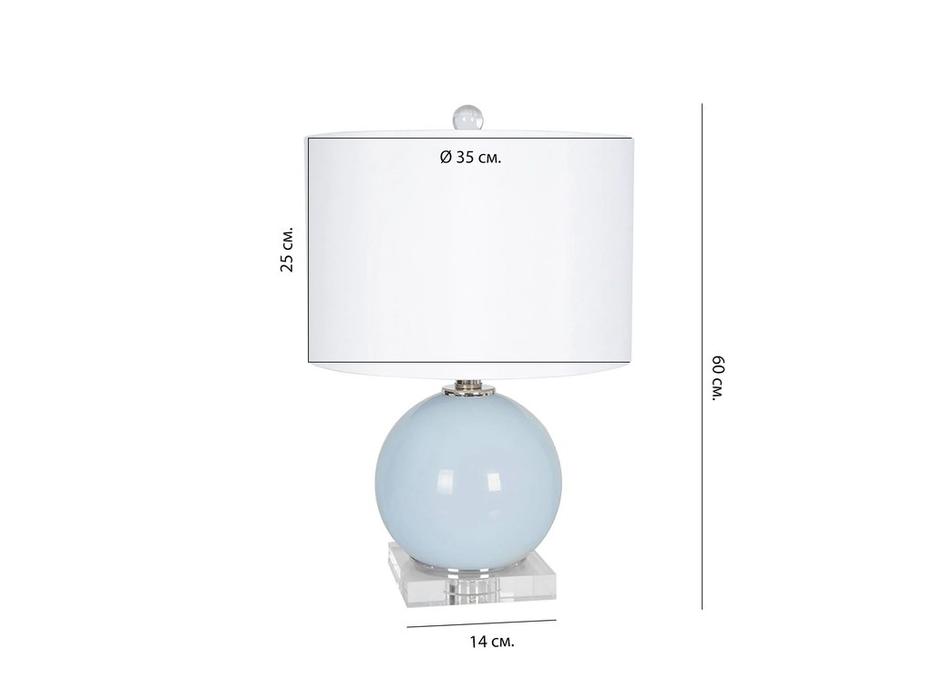лампа настольная Hermitage Вивиан   [LHLTL6016CLM] голубой, белый