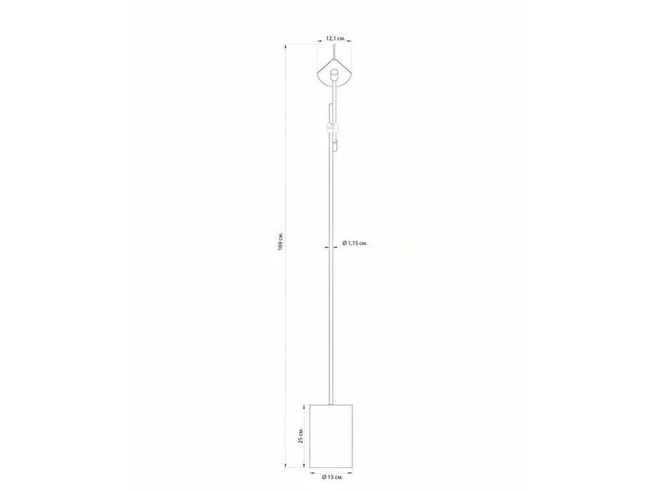 торшер Hermitage Линн   [P2589FB] черный