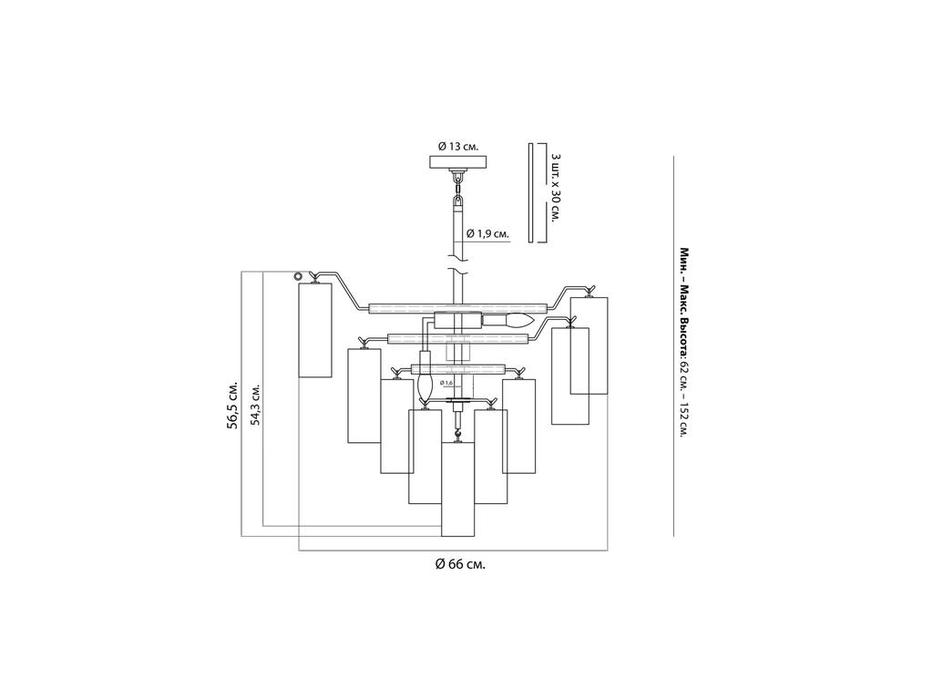 люстра подвесная Hermitage Толбот   [LCH970924SWL] прозрачный, золото