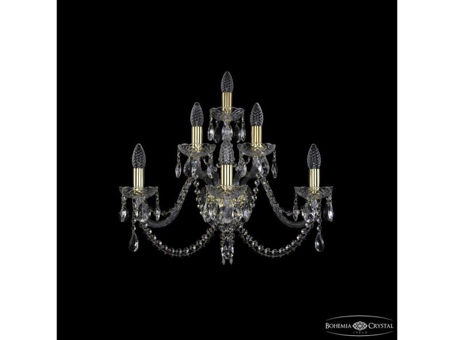 бра Bohemia Ivele Crystal 1402B/3+2+1/240 G   [1402B/3+2+1/240 G] прозрачный