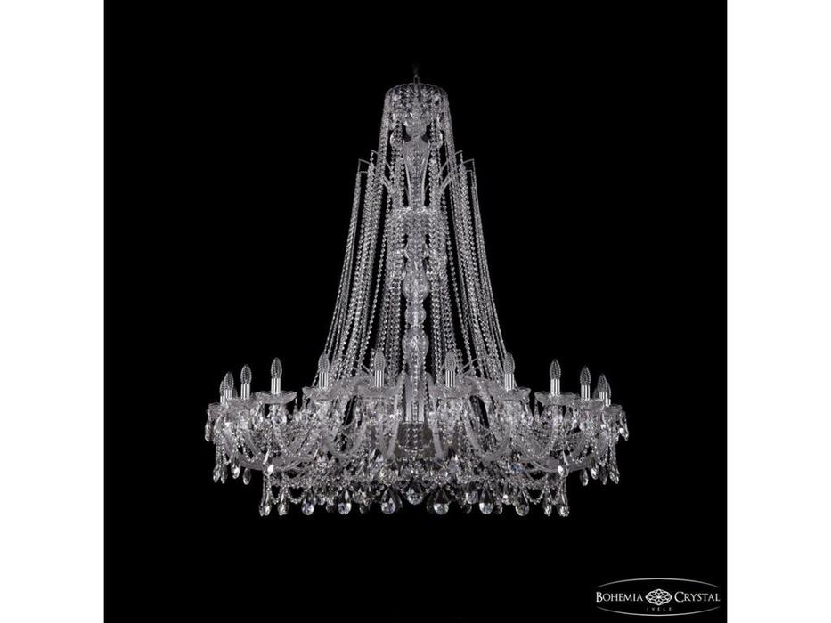 люстра хрустальная Bohemia Ivele Crystal 1411/24/530/XL-163 Ni   [1411/24/530/XL-163 Ni] прозрачный